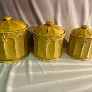 Yellow Decorative Canister Set